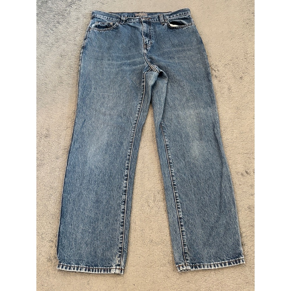 Kate Hill Jeans Womens 10x30 Medium Wash Blue Denim High Rise Straight Leg Pants